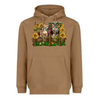 Toasted Coconut hereford bull and heifer with sunflowers Heavyweight Hoodie - LillyAllenDesigns