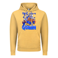 Vintage Mustard fight like a queen navy blue colon cancer afro gir Vintage Hoodie - RanaPortraitStore