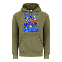 Vintage Olive fight like a queen navy blue colon cancer afro gir Vintage Hoodie - RanaPortraitStore