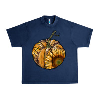 Navy sunflower pumpkin Urban Heavy Tee - RanaPortraitStore