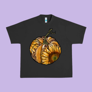 Sunflower Pumpkin Urban Heavy Tee Designed By Ranaportraitstore