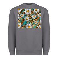 Storm Leopard And Tiger Daisy Heavyweight Sweatshirt - RanaPortraitStore