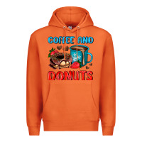 Carrot coffee and donuts Premium Hoodie - AdoDesignShop