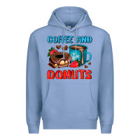 Colony Blue coffee and donuts Premium Hoodie - AdoDesignShop