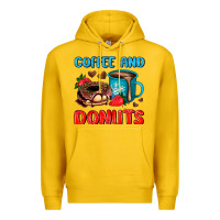 Lemon coffee and donuts Premium Hoodie - AdoDesignShop