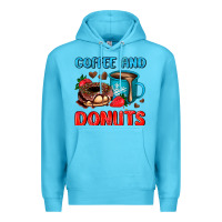 Ocean Blue coffee and donuts Premium Hoodie - AdoDesignShop