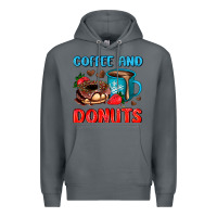 Rock coffee and donuts Premium Hoodie - AdoDesignShop