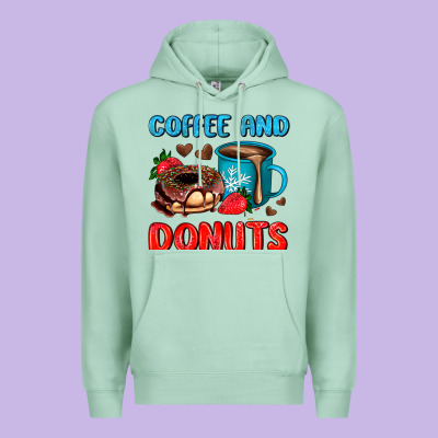 Coffee And Donuts Premium Hoodie Designed By Adodesignshop