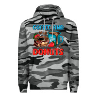 Slate Camo coffee and donuts Premium Hoodie - AdoDesignShop
