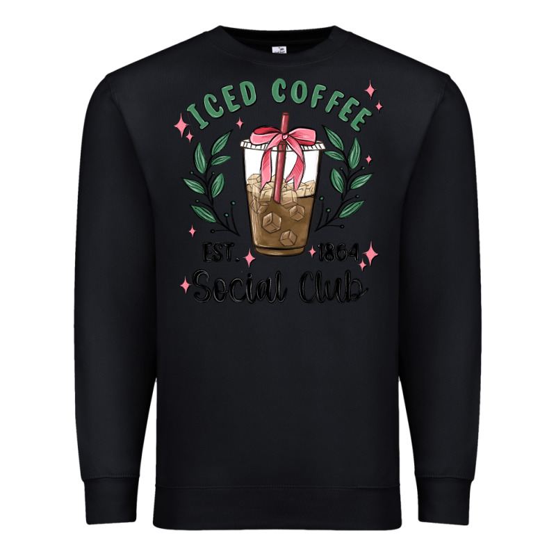 Iced Coffee Social Club Premium Sweatshirt by MaliasSmallBusiness | Teevron