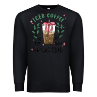Black iced coffee social club Premium Sweatshirt - MaliasSmallBusiness