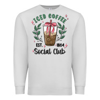 Dove Grey iced coffee social club Premium Sweatshirt - MaliasSmallBusiness