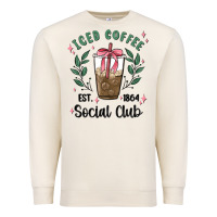 Sandshell iced coffee social club Premium Sweatshirt - MaliasSmallBusiness
