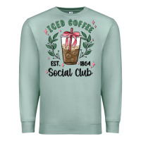 Seafoam iced coffee social club Premium Sweatshirt - MaliasSmallBusiness