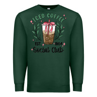 Sports Green iced coffee social club Premium Sweatshirt - MaliasSmallBusiness