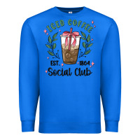 True Royal iced coffee social club Premium Sweatshirt - MaliasSmallBusiness