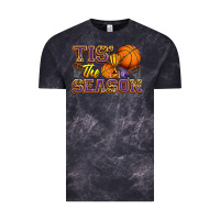 Cloud Black tis' the season basketball Vintage Tee - Zillion Design Studio