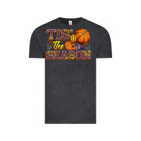 Vintage Black tis' the season basketball Vintage Tee - Zillion Design Studio
