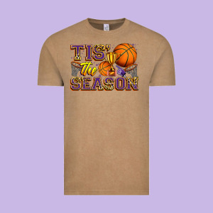 Tis' The Season Basketball Vintage Tee Designed By Zillion Design Studio