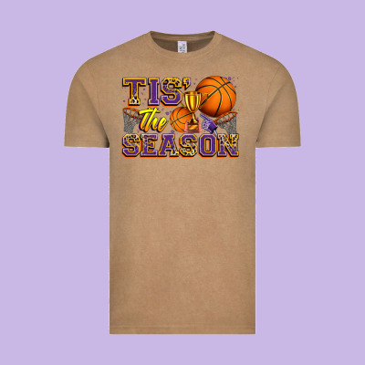 Tis' The Season Basketball Vintage Tee Designed By Zillion Design Studio