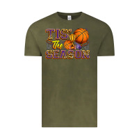 Vintage Olive tis' the season basketball Vintage Tee - Zillion Design Studio