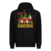 Black merry christmas gnomes truck Premium Hoodie - MaliasSmallBusiness