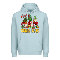 Blue Mist merry christmas gnomes truck Premium Hoodie - MaliasSmallBusiness