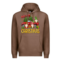 Chestnut merry christmas gnomes truck Premium Hoodie - MaliasSmallBusiness