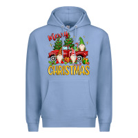 Colony Blue merry christmas gnomes truck Premium Hoodie - MaliasSmallBusiness