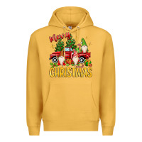 Mustard merry christmas gnomes truck Premium Hoodie - MaliasSmallBusiness