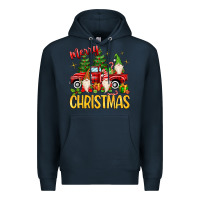 Navy merry christmas gnomes truck Premium Hoodie - MaliasSmallBusiness