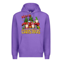 Purple merry christmas gnomes truck Premium Hoodie - MaliasSmallBusiness