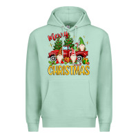Seafoam merry christmas gnomes truck Premium Hoodie - MaliasSmallBusiness