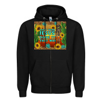 Black don't think jesus done it that way western skeleton cactus Zipper Hoodie - Artiststas