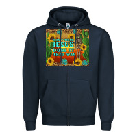 Navy don't think jesus done it that way western skeleton cactus Zipper Hoodie - Artiststas