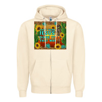 Sandshell don't think jesus done it that way western skeleton cactus Zipper Hoodie - Artiststas