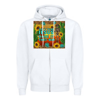 White don't think jesus done it that way western skeleton cactus Zipper Hoodie - Artiststas