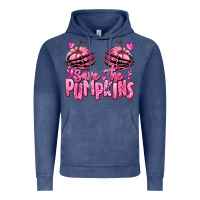 Vintage Denim save the pumpkins breast cancer Vintage Hoodie - RanaPortraitStore