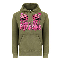 Vintage Olive save the pumpkins breast cancer Vintage Hoodie - RanaPortraitStore