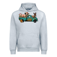 Heather Grey farm animals truck Urban Hoodie - Jasminsmagicworld