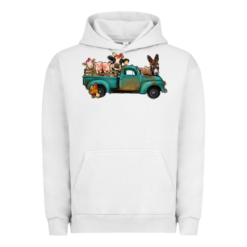Farm Animals Truck Urban Hoodie by Jasminsmagicworld | Teevron