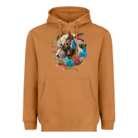 Meerkat haflinger horse floral Heavyweight Hoodie - LillyAllenDesigns
