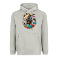 Moon Dust haflinger horse floral Heavyweight Hoodie - LillyAllenDesigns