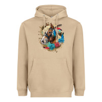 Mushroom haflinger horse floral Heavyweight Hoodie - LillyAllenDesigns