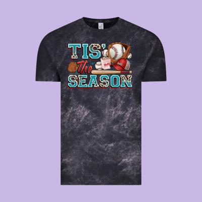 Tis' The Season Baseball Vintage Tee Designed By Zillion Design Studio
