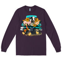 Plum farm truck farm animals Long Sleeve Tee - FaDigitalArtStudio