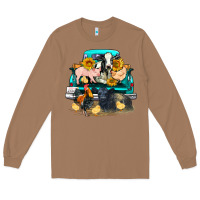 Toasted Coconut farm truck farm animals Long Sleeve Tee - FaDigitalArtStudio