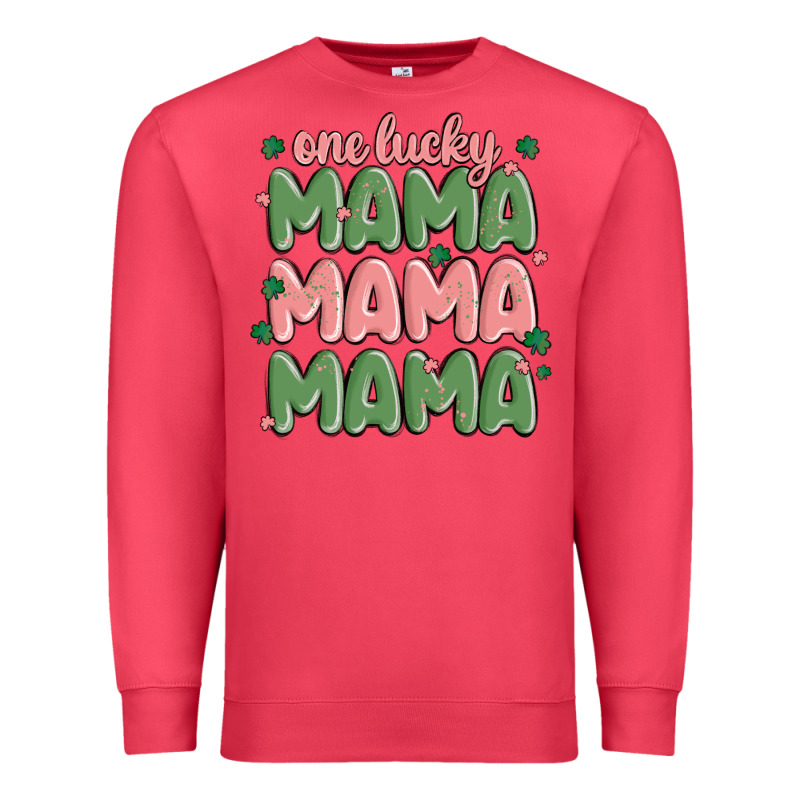 One Lucky Mama Premium Sweatshirt by MaliasSmallBusiness | Teevron
