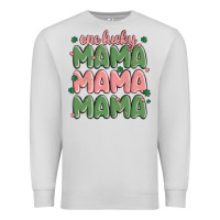 Dove Grey one lucky mama Premium Sweatshirt - MaliasSmallBusiness