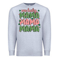 Heather Grey one lucky mama Premium Sweatshirt - MaliasSmallBusiness